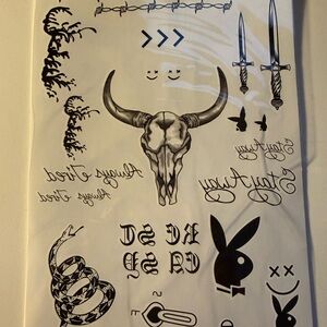 Edgy Black Skull and Animal Wall Stickers